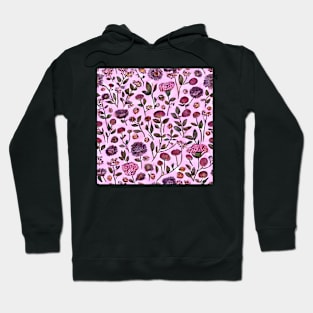 flowers on pink Hoodie